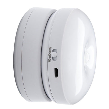 Motion Sensor Night Light 360 Degree Rotation LED Rechargeable Motion Activated Night Light for Stairs Wall Closet Cabinet White Light