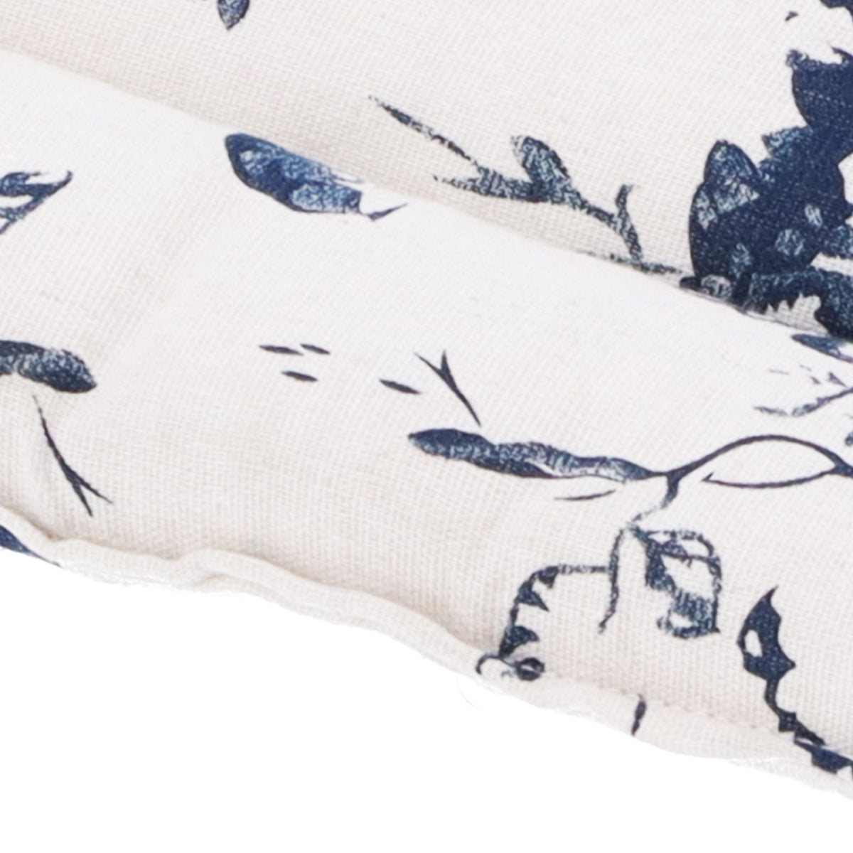 Chair Cushion Simple Pure Cotton Linen Thick NonSlip Soft Seat Cushion for Floor(White Ink )