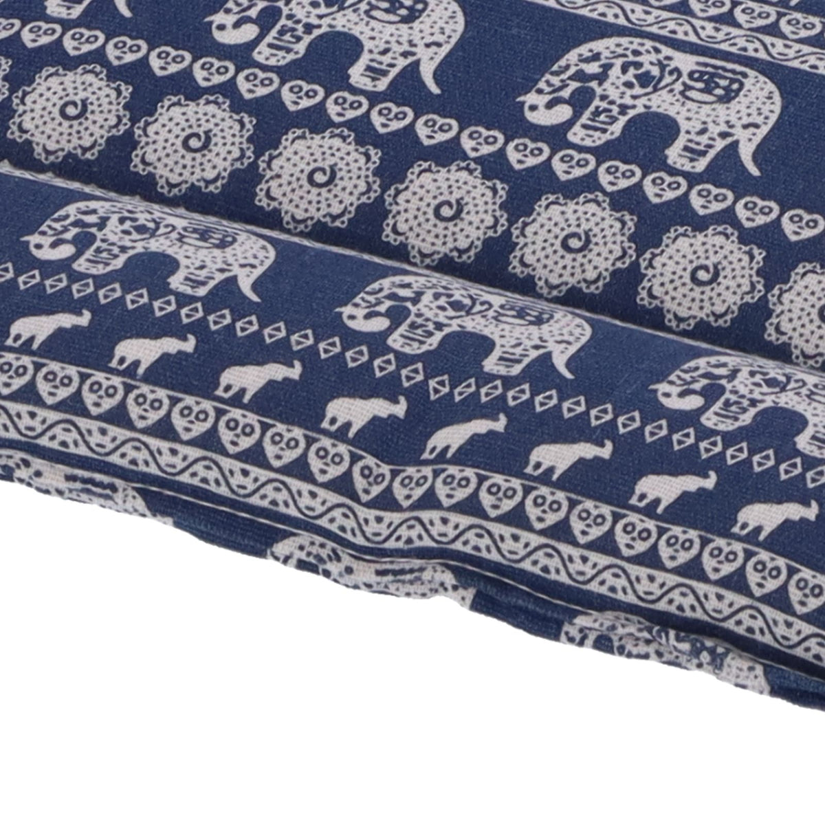 Chair Cushion Simple Pure Cotton Linen Thick NonSlip Soft Seat Cushion for Floor(Blue Elephant )