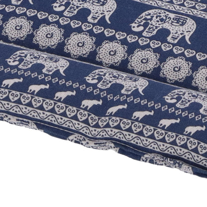 Chair Cushion Simple Pure Cotton Linen Thick NonSlip Soft Seat Cushion for Floor(Blue Elephant )