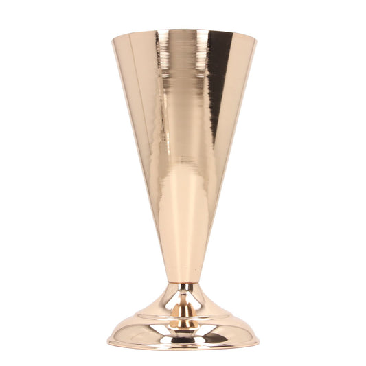 Golden Iron Vase European Style Exquisite Decorative Vintage Flower Vase for Wedding Hotel Party Home 12x26cm / 4.7x10.2in