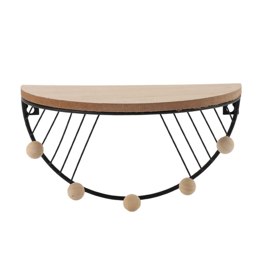Modern Wall Shelves Fan Shaped Textured Exquisite Floating Shelves for Living Rooms Bedrooms Study Rooms Black