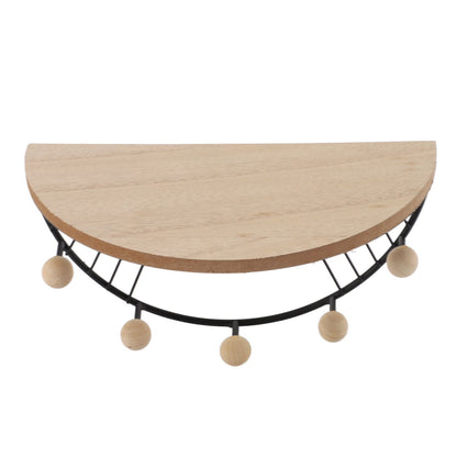 Modern Wall Shelves Fan Shaped Textured Exquisite Floating Shelves for Living Rooms Bedrooms Study Rooms Black