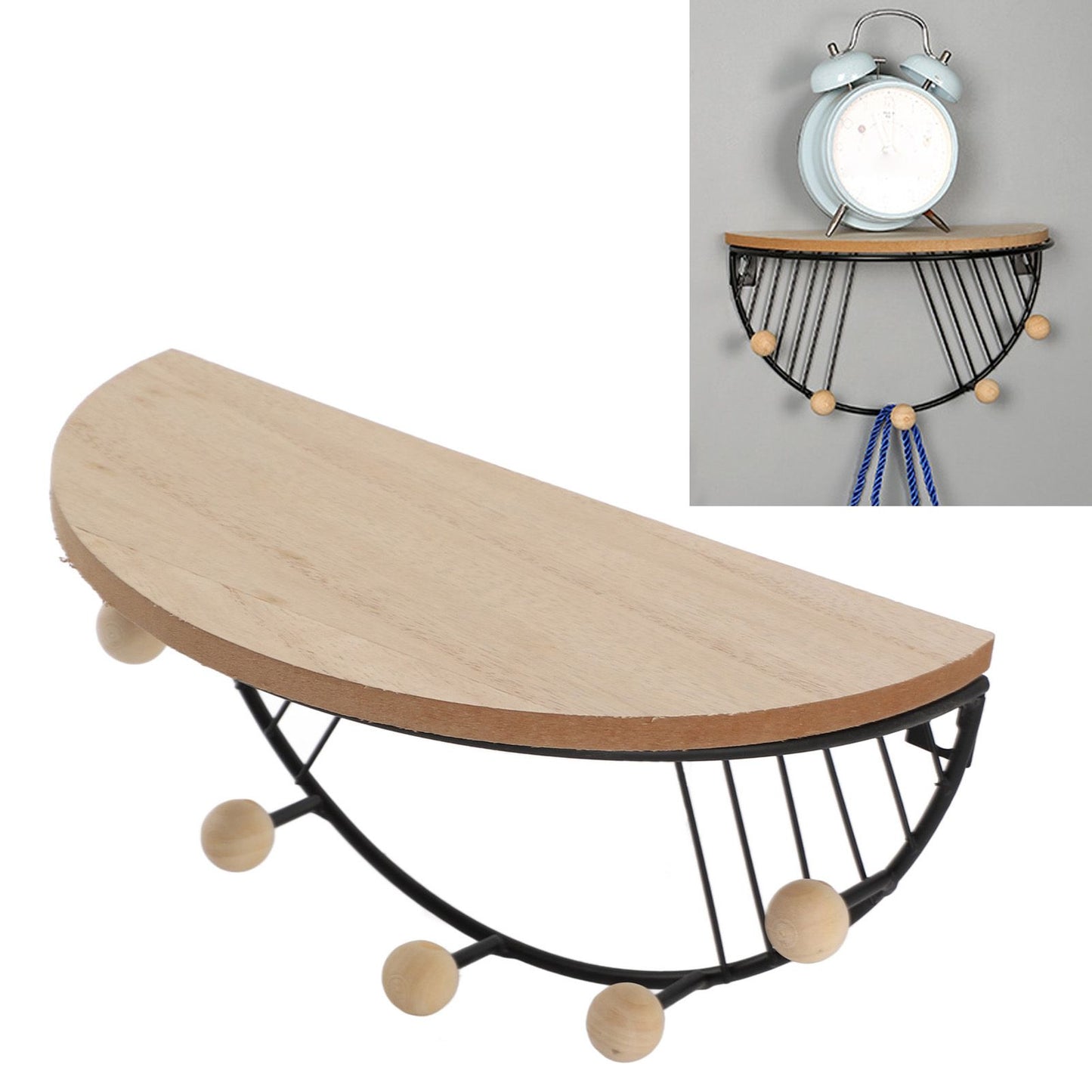 Modern Wall Shelves Fan Shaped Textured Exquisite Floating Shelves for Living Rooms Bedrooms Study Rooms Black
