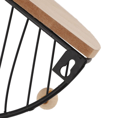 Modern Wall Shelves Fan Shaped Textured Exquisite Floating Shelves for Living Rooms Bedrooms Study Rooms Black