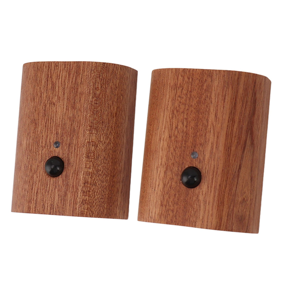 2Pcs Hallway Night Light Intelligent Linkage Wooden Motion Sensor Stairway Night Light USB Rechargeable Magnetic Wall LED Light