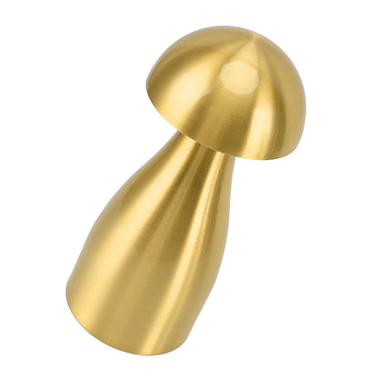 Metal Mushroom Table Lamp Dimmable Mushroom Decor Night Light Cordless Rechargeable Bedside Lamp for Children Nursing Bar Golden