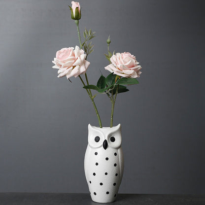 Flower Pots Nordic Modern Vase Decoration Owl Decorative Ceramic Desktop Crafts Ornament