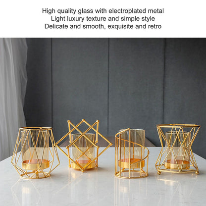 16x14cm Vase Gold Decorative Clear Glass Rugged Flower Vase For Wedding Arty