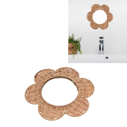 Hanging Mirror Unique Design Stylish Exquisite Cosmetic Mirror Wall Decoration for Living Room Bedroom Bathroom