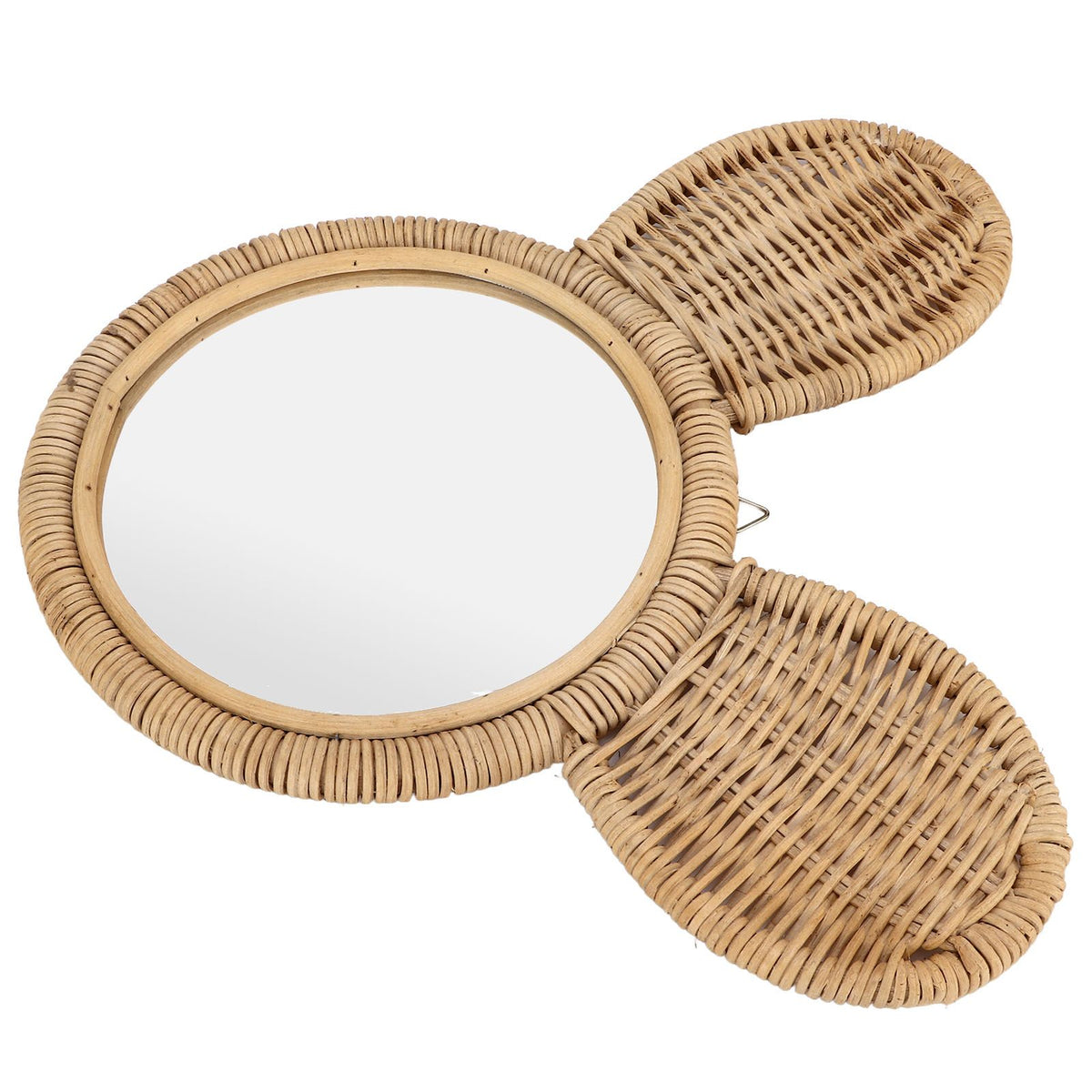 Hanging Mirror High Definition Rattan Mirror Wall Decorative Makeup Mirror for Bathroom Hotel