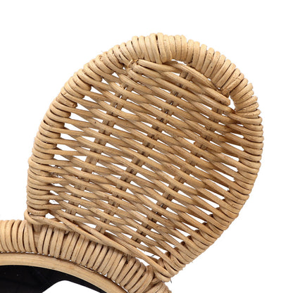 Hanging Mirror High Definition Rattan Mirror Wall Decorative Makeup Mirror for Bathroom Hotel
