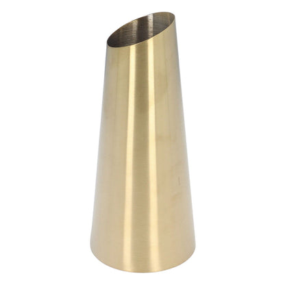 Gold Vase 304 Stainless Steel Conic Shape Narrow Mouth Simple Modern Style Desk Vase for Home Office Dormitory