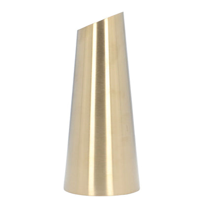 Gold Vase 304 Stainless Steel Conic Shape Narrow Mouth Simple Modern Style Desk Vase for Home Office Dormitory