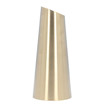 Gold Vase 304 Stainless Steel Conic Shape Narrow Mouth Simple Modern Style Desk Vase for Home Office Dormitory