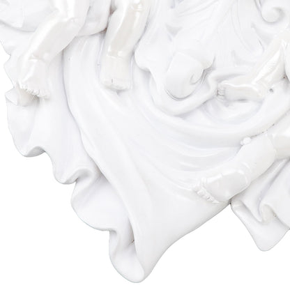 Resin Angel Wall Shelf European Exquisite Beautiful Decoration Rack for Bedroom Living Room Kitchen Pure White Gold