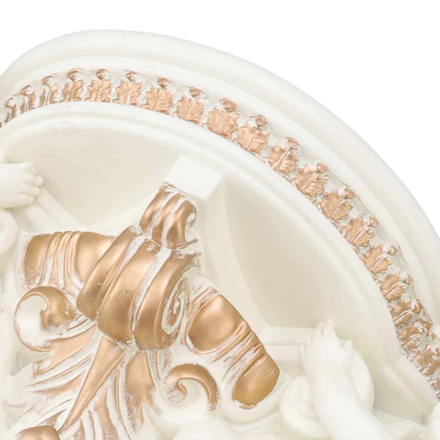 Resin Angel Wall Shelf European Exquisite Beautiful Decoration Rack for Bedroom Living Room Kitchen Beige Gold
