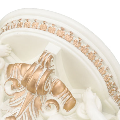 Resin Angel Wall Shelf European Exquisite Beautiful Decoration Rack for Bedroom Living Room Kitchen Beige Gold