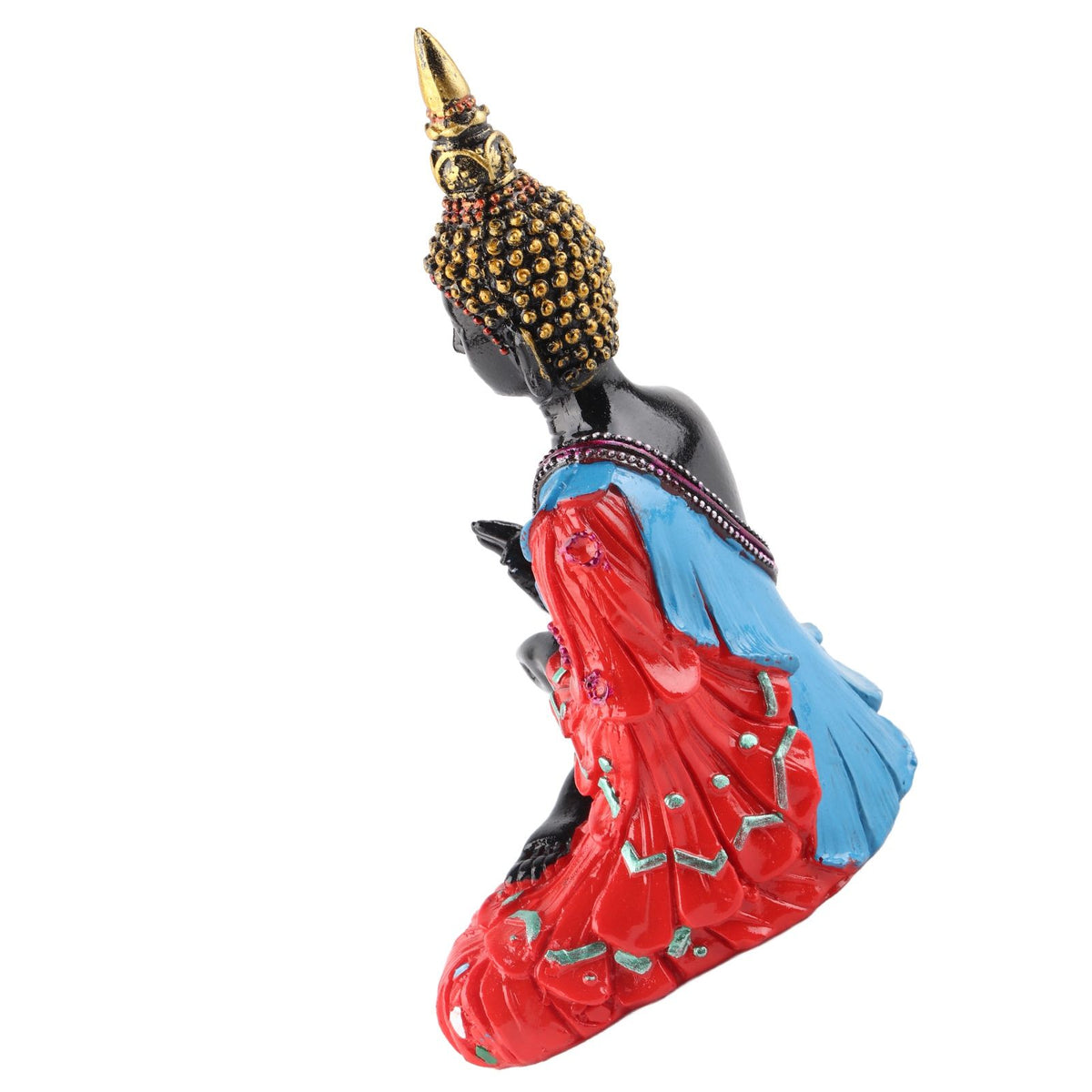 Thai Reclining Buddha Statue Ornament Positive Energy Handcrafted Resin Buddhist Figurine for Home Decoration