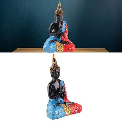 Thai Reclining Buddha Statue Ornament Positive Energy Handcrafted Resin Buddhist Figurine for Home Decoration