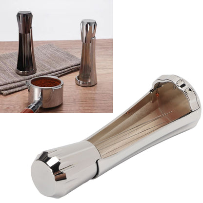 Stainless Steel Coffee Powder Stirring Tool Coffee Stirrer Distribution Tool for Home Kitchen Dinning Room Silver