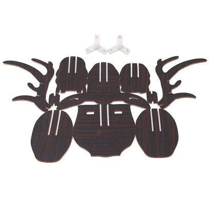 3D Wooden DIY Animal Deer Head Puzzle Model Home Office Wall Hanging Storage Holders Racks Craft Home Decor