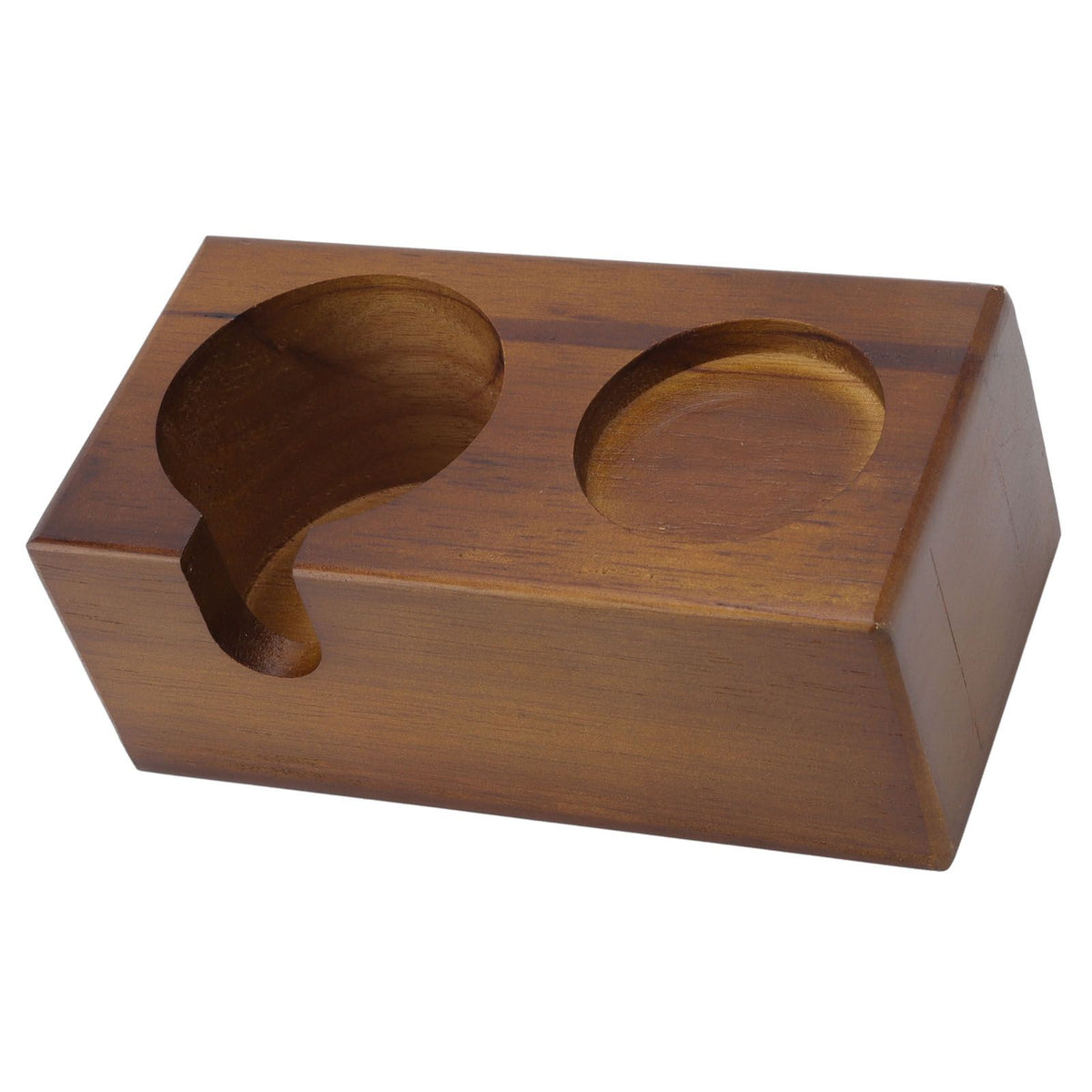 Wooden Coffee Protafilter Stand Holder Coffee Tamper Holder Stand Tamping Station Brown
