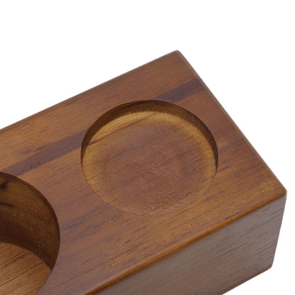 Wooden Coffee Protafilter Stand Holder Coffee Tamper Holder Stand Tamping Station Brown