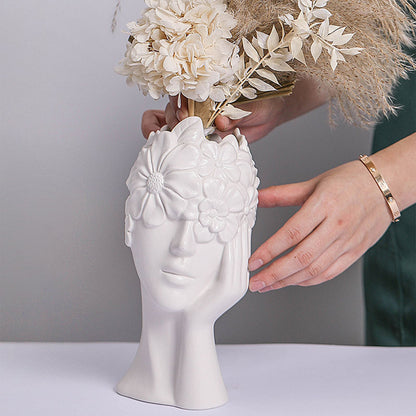 Vase White Ceramic Vases for Home Living Room Guesthouse Decoration