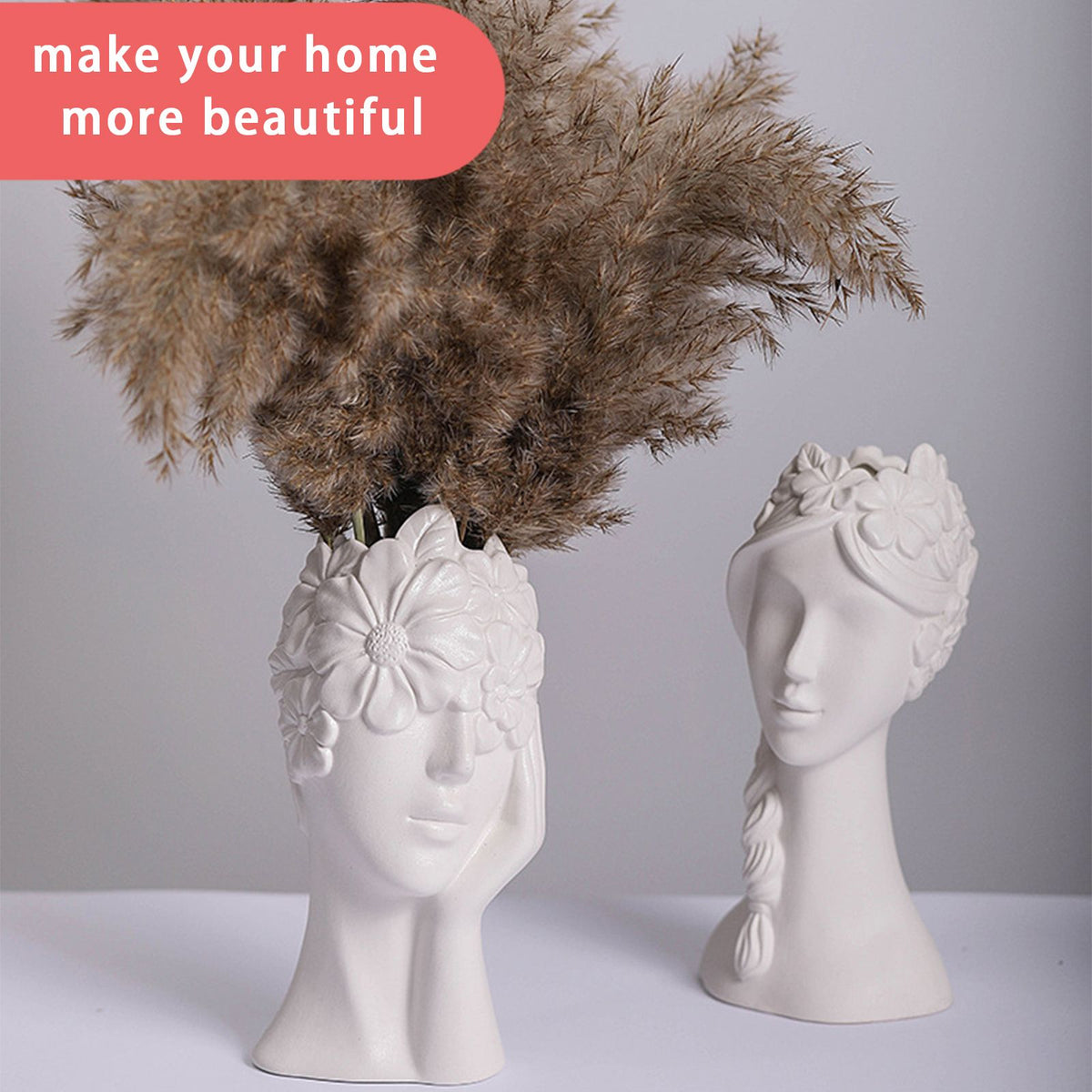 Vase White Ceramic Vases for Home Living Room Guesthouse Decoration