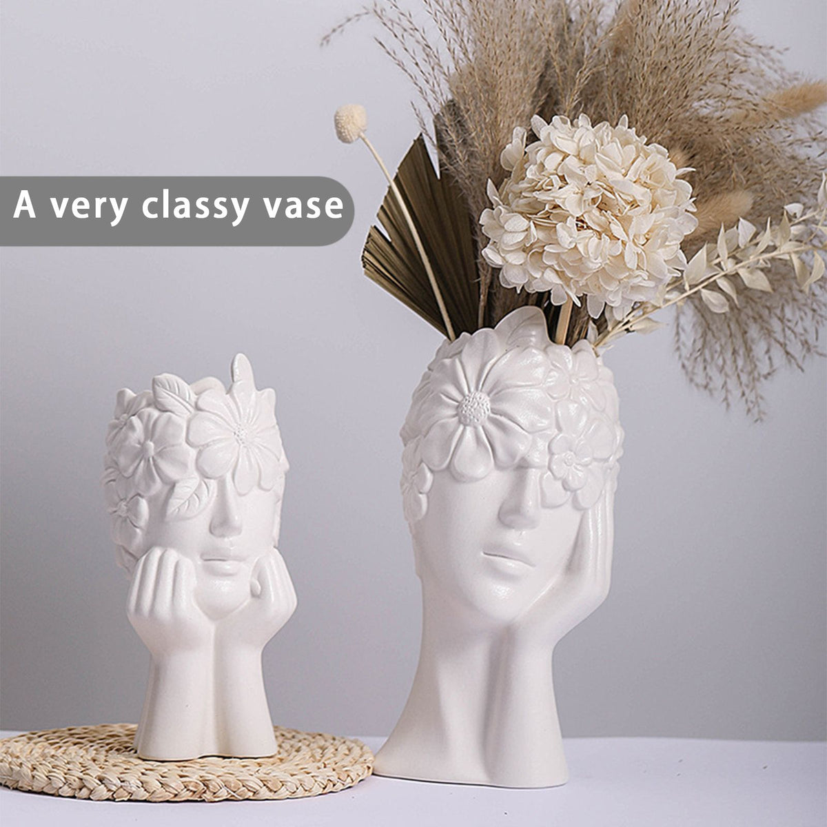 Vase White Ceramic Vases for Home Living Room Guesthouse Decoration