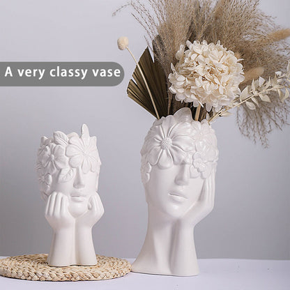 Vase White Ceramic Vases for Home Living Room Guesthouse Decoration