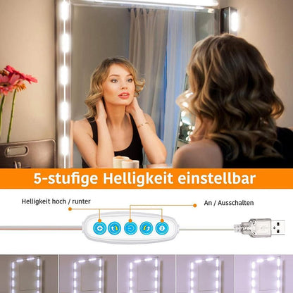 LED Mirror Light Dimmable Mirror Lighting with 45 Leds DIY Make Up Light for Dressing Table USB Makeup Mirror Light