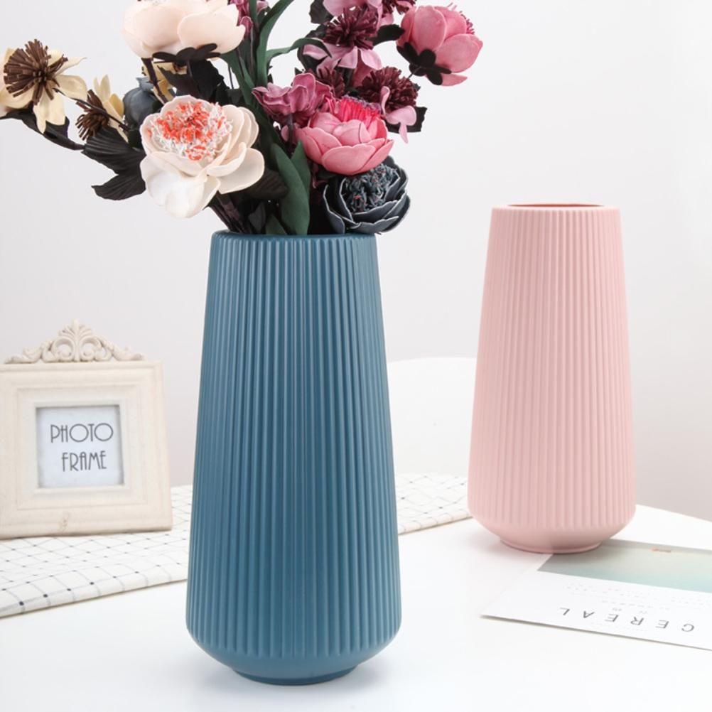 Plastic Flower Vase Modern Decorative Flower Vase for Home Living Room Table Decor