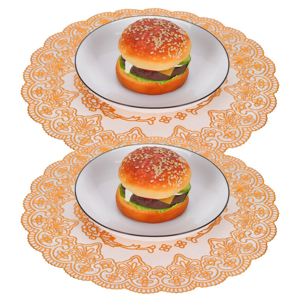 2PCS 30cmx30cm Table Mats Gold Dining Table Placemats for Wedding Party SuppliesStyle 01