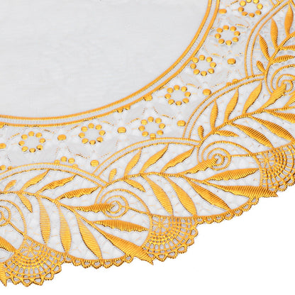 2PCS 30cmx30cm Table Mats Gold Dining Table Placemats for Wedding Party SuppliesStyle 02