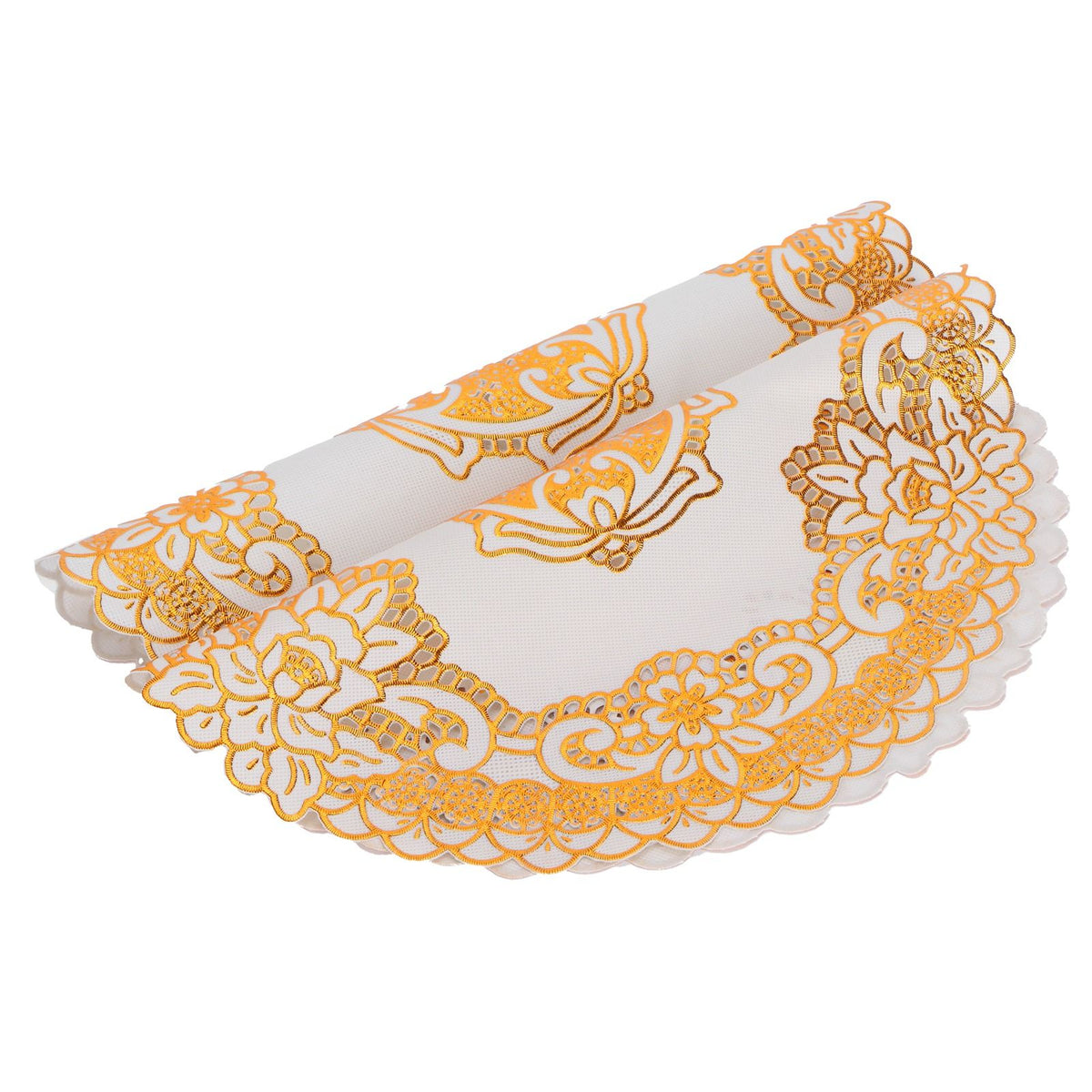 2PCS 30cmx30cm Table Mats Gold Dining Table Placemats for Wedding Party SuppliesStyle 04