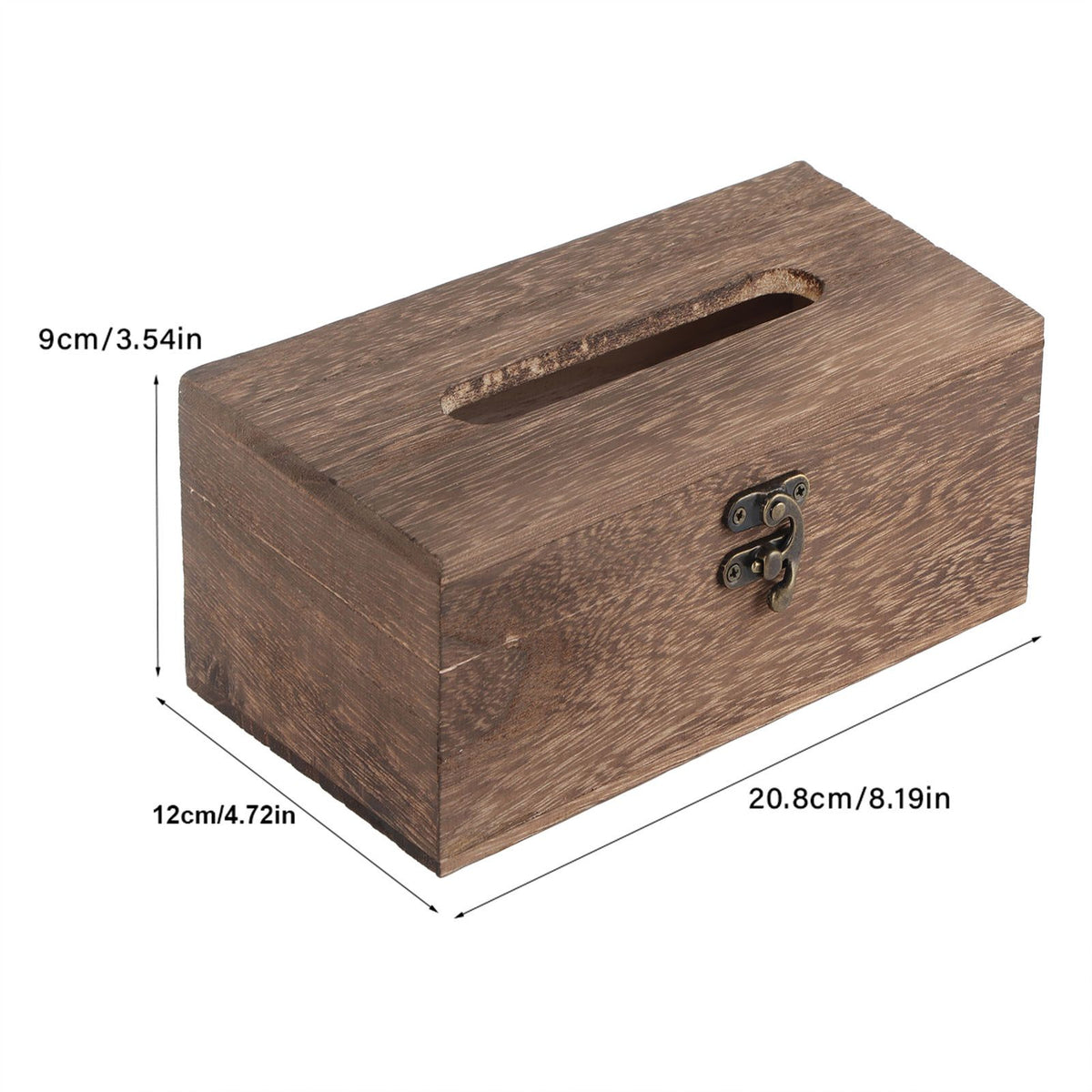 1Pc Wooden Retro Tissue Box Paper Napkin Holder Case Home Car Decor #1 22*12*10cm