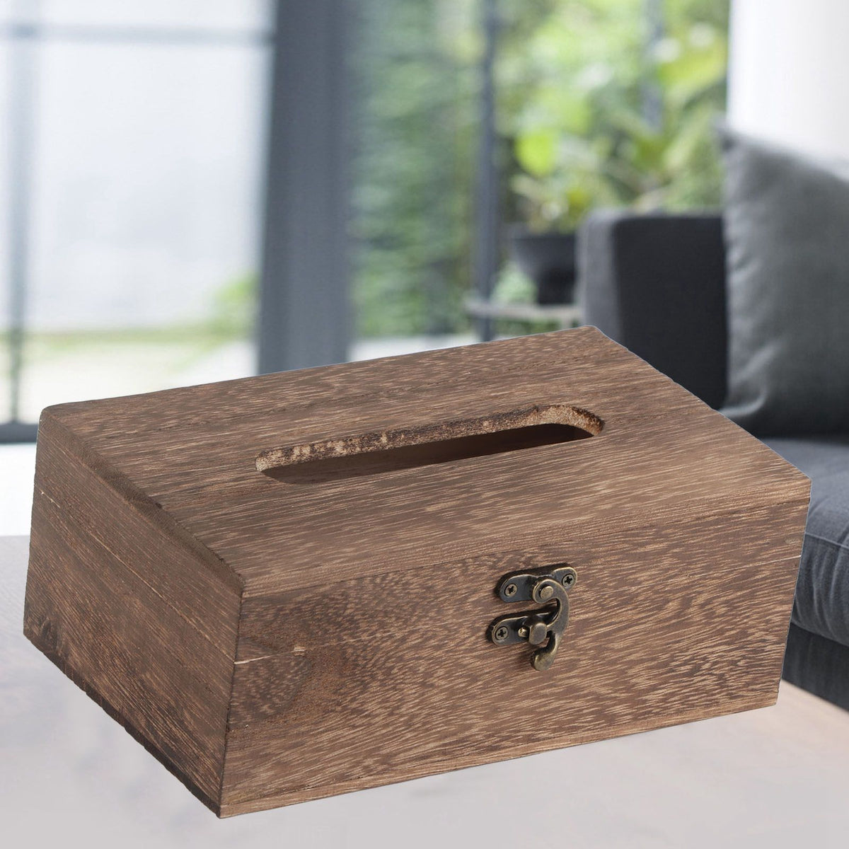 1Pc Wooden Retro Tissue Box Paper Napkin Holder Case Home Car Decor #1 22*12*10cm