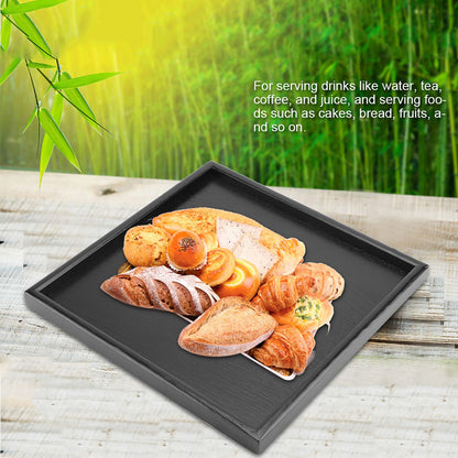 Square Shape Solid Wood Tea Coffee Snack Food Meals Serving Tray Plate Restaurant Tray #3