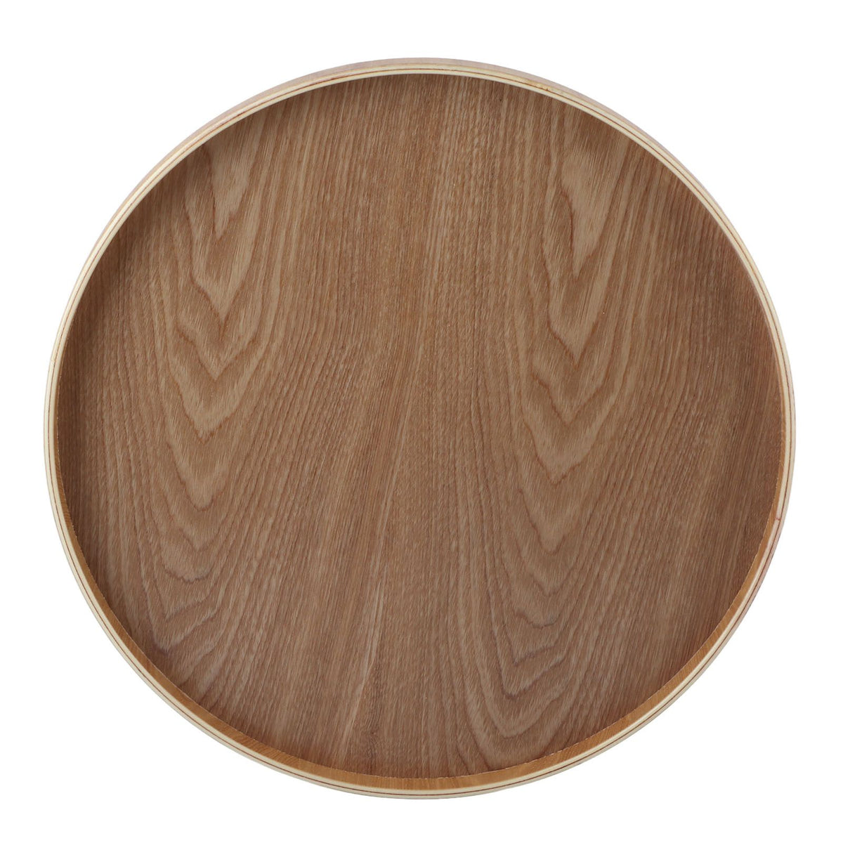 Round Shape Solid Wood Tea Coffee Snack Food Meals Serving Tray Plate Restaurant Trays Wooden