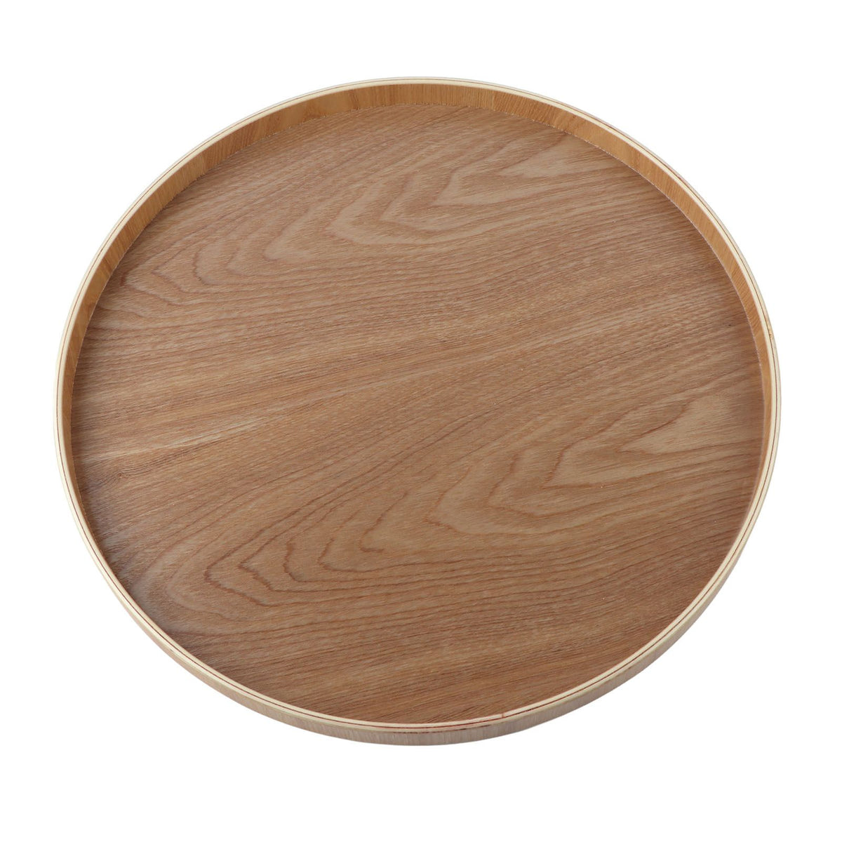 Round Shape Solid Wood Tea Coffee Snack Food Meals Serving Tray Plate Restaurant Trays Wooden