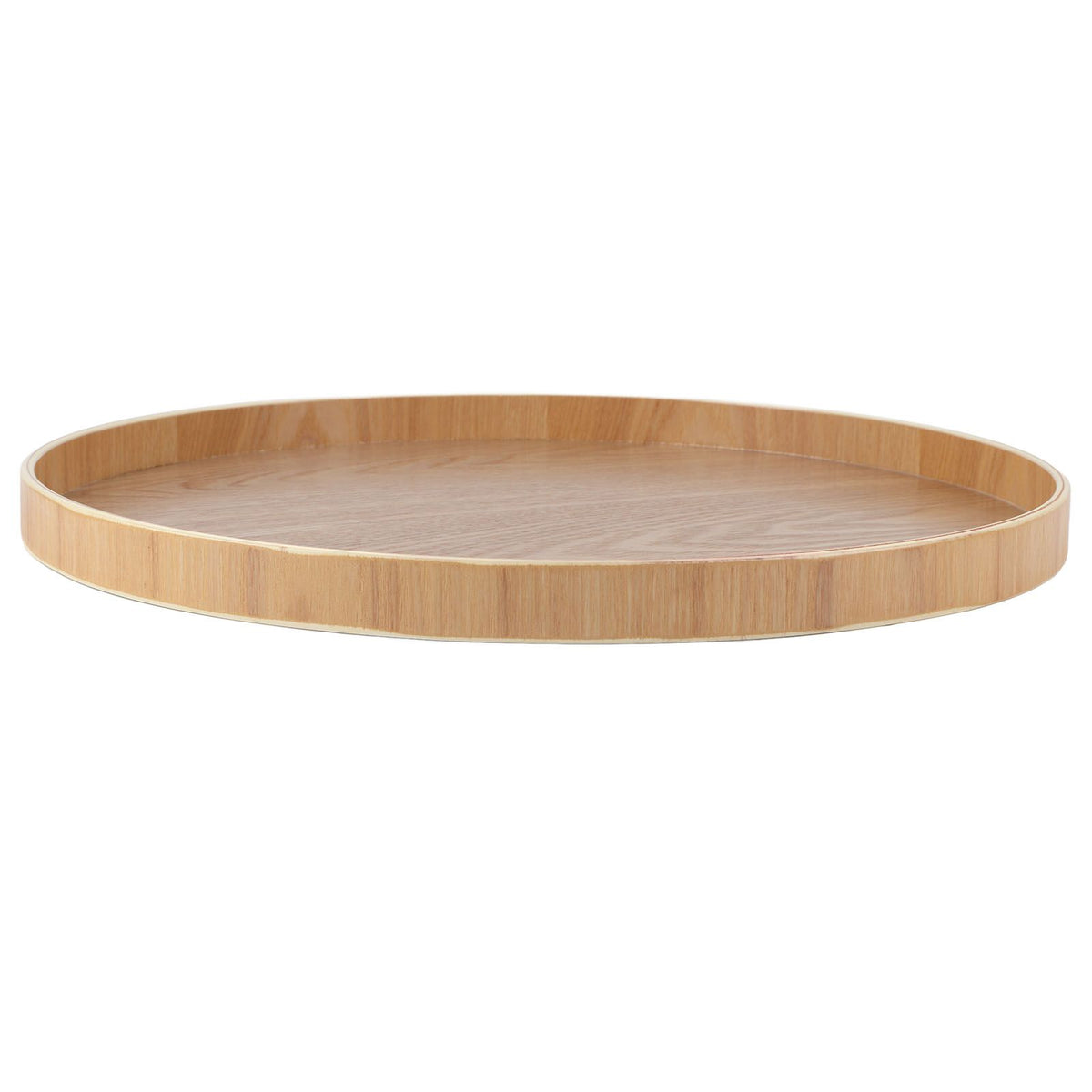 Round Shape Solid Wood Tea Coffee Snack Food Meals Serving Tray Plate Restaurant Trays Wooden