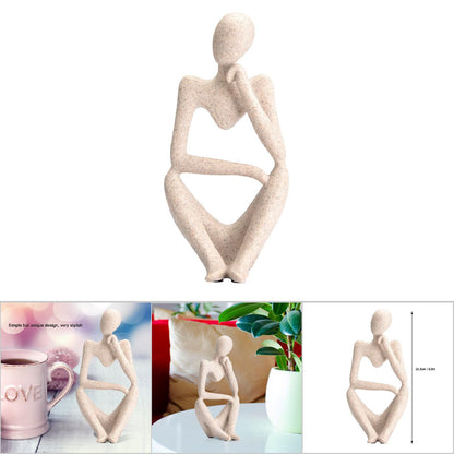 Abstract Character Figurines Thinker Desk Decor Home Decoration Ornament