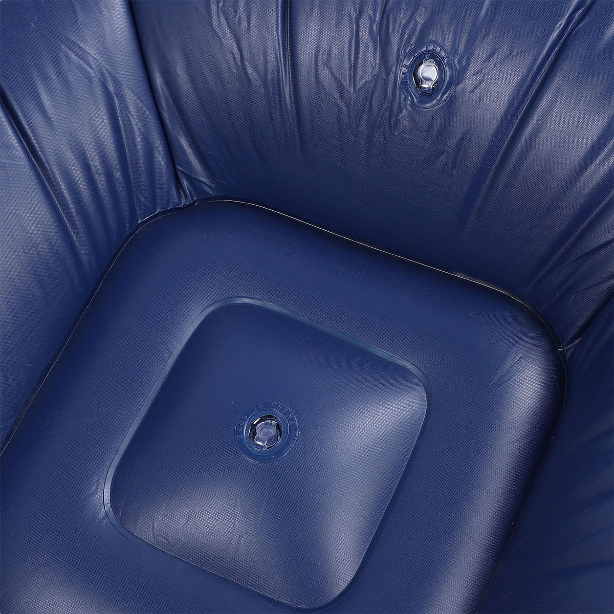 Inflatable Lounge Chair Flocking PVC Portable Folding Blow Up Sofa for Living Room Bedroom Balcony Office Travel Dark Blue