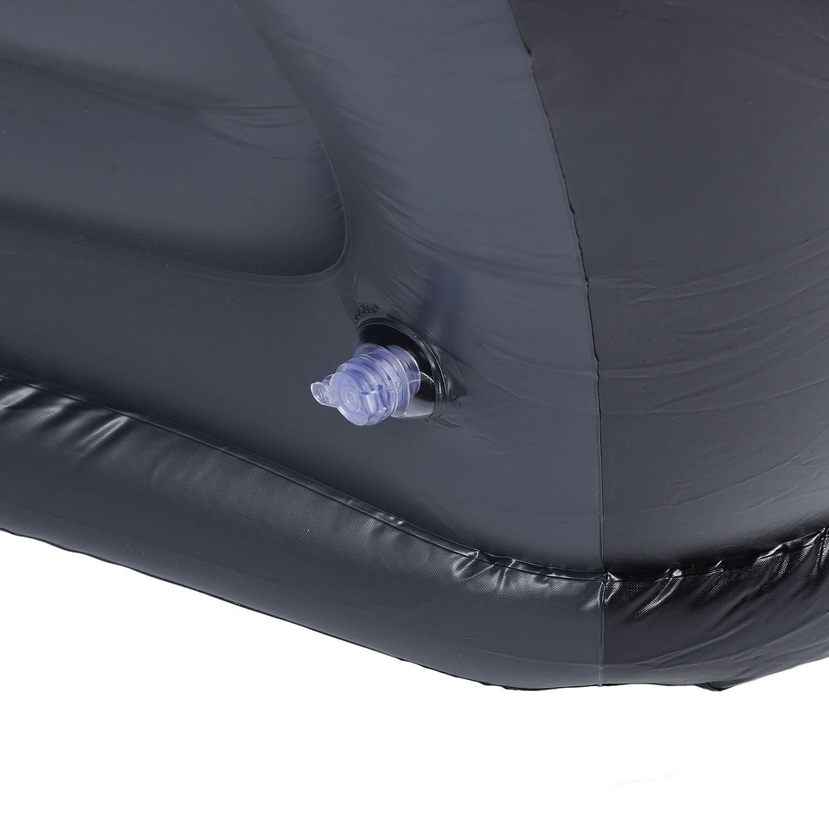 Inflatable Sofa Chair Stylish Simple Soft Flocking Blow Up Lounger Chair with Footstool for Living Room Outdoor Travel Camping Picnic Coffee