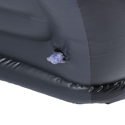 Inflatable Sofa Chair Stylish Simple Soft Flocking Blow Up Lounger Chair with Footstool for Living Room Outdoor Travel Camping Picnic Coffee