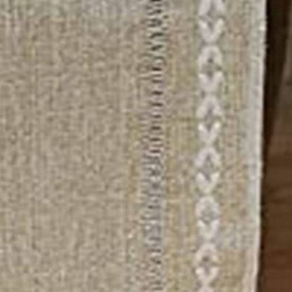 Retro Table Runner Elegant Hand Woven Cotton Linen Dining Table Runner with Tassels for Wedding Home Cross Yellow