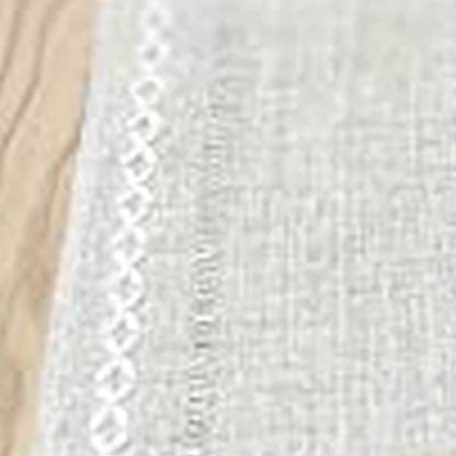 Retro Table Runner Elegant Hand Woven Cotton Linen Dining Table Runner with Tassels for Wedding Home Cross Yellow