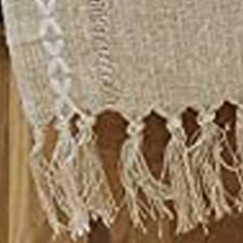 Retro Table Runner Elegant Hand Woven Cotton Linen Dining Table Runner with Tassels for Wedding Home Cross Yellow
